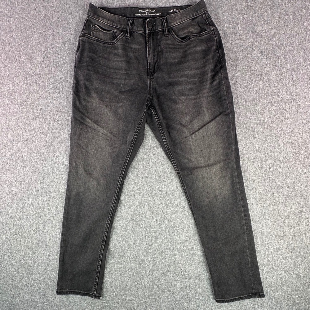 Banana Republic Jeans Mens 31x30 Travel Jean Black Athletic Fit Eclipse Wash